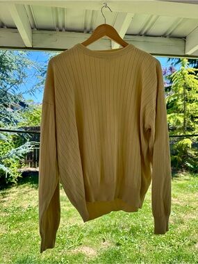 Norm Thompson Men's Ribbed Crewneck Sweater - Cream